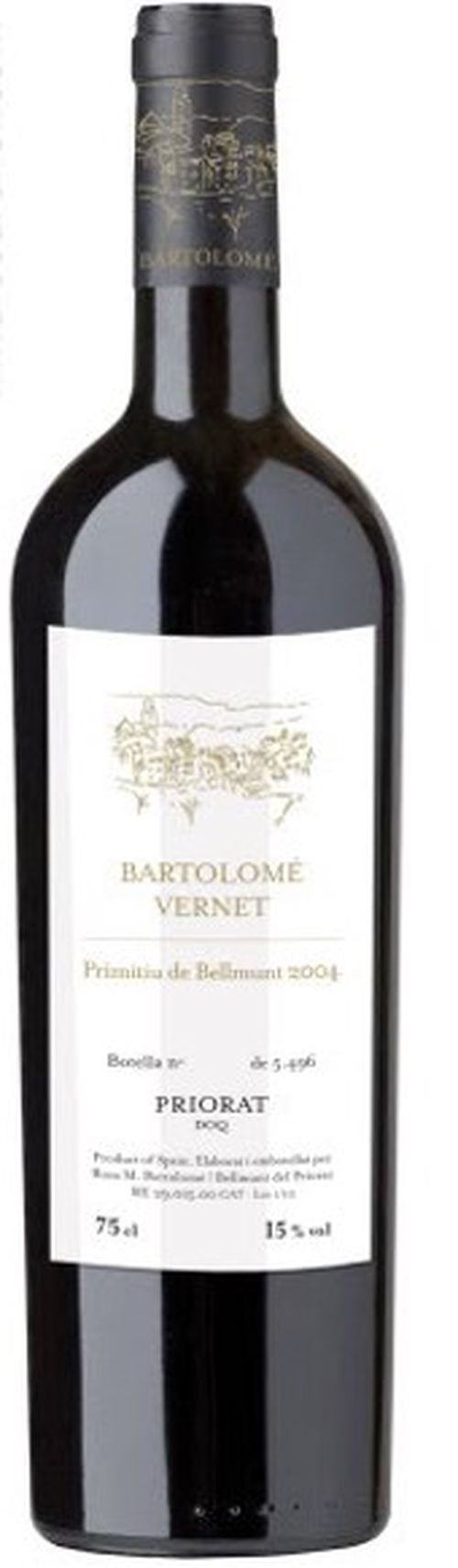 PRIMITIU DE BELLMUNT 2019, Bartolomé Vernet , PRIORAT