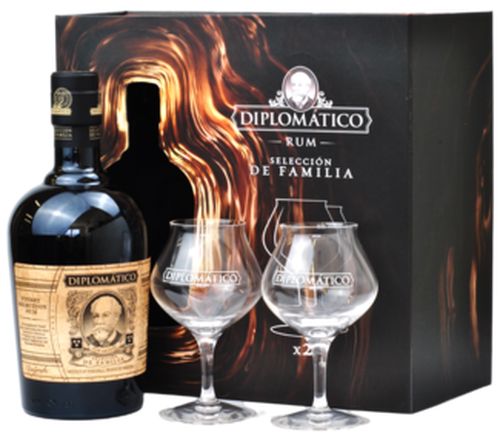 Diplomatico SELECCION DE FAMILIA + 2 poháre 43% 0,7L